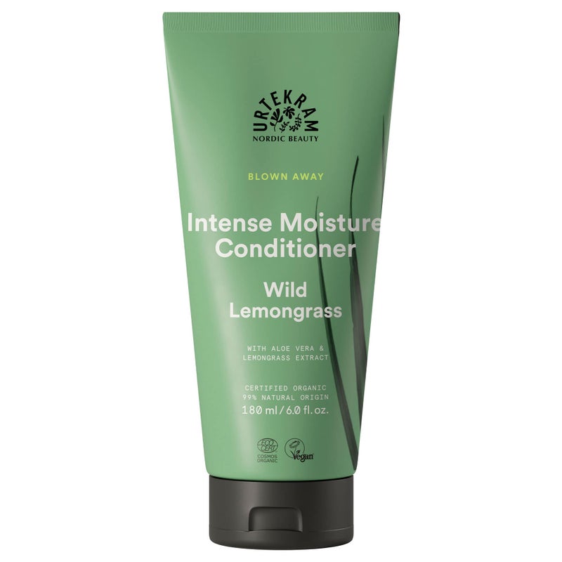 Urtekram Conditioner - Wild Lemongrass - Normal Hair - 180 ml, Vegan, Organic, Intense Moisture, Natural Origin