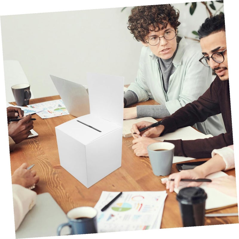 4pcs Raffle Donation Ballot Box Multi-functional Voting Box for Events Gatherings and Fundraising Activities Secure Slot for Tickets and Contributions for Graduation Parties and - Image 5