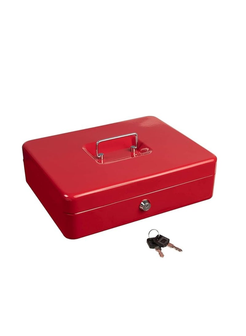 METAL CASH BOX 250MM×200MM×90MM WITH KEY ASSORTED COLOR (COLOR MAY VARY) - Image 4