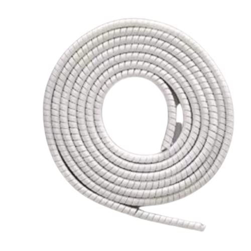 SKYCELL Cable Cord Charger Protector Saver Winder for iPhone & Android Charging Cables Spiral Triple Color (2 Pcs) 1.4 Meters Each-Full Size (White) (NOT for Earphones) - Image 1