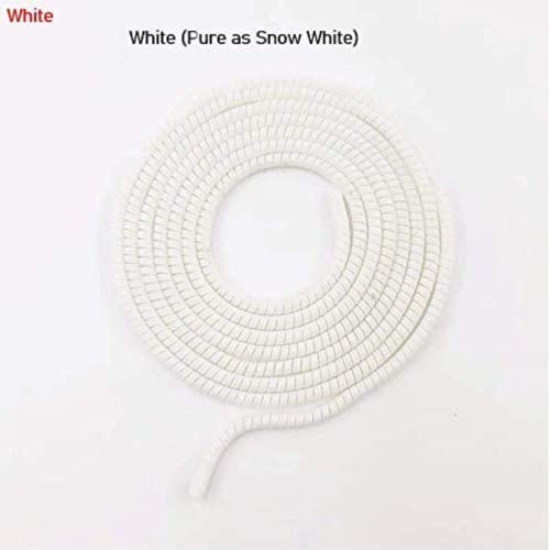 SKYCELL Cable Cord Charger Protector Saver Winder for iPhone & Android Charging Cables Spiral Triple Color (2 Pcs) 1.4 Meters Each-Full Size (White) (NOT for Earphones) - Image 2