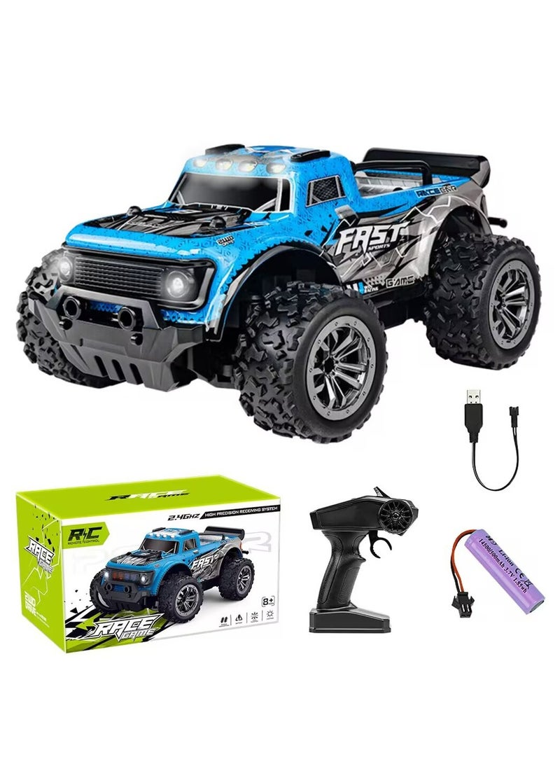HFN 2.4G Remote Control Cars With Headlights Off-road Vehicle High-speed SUV Boy Toy Car - Image 1