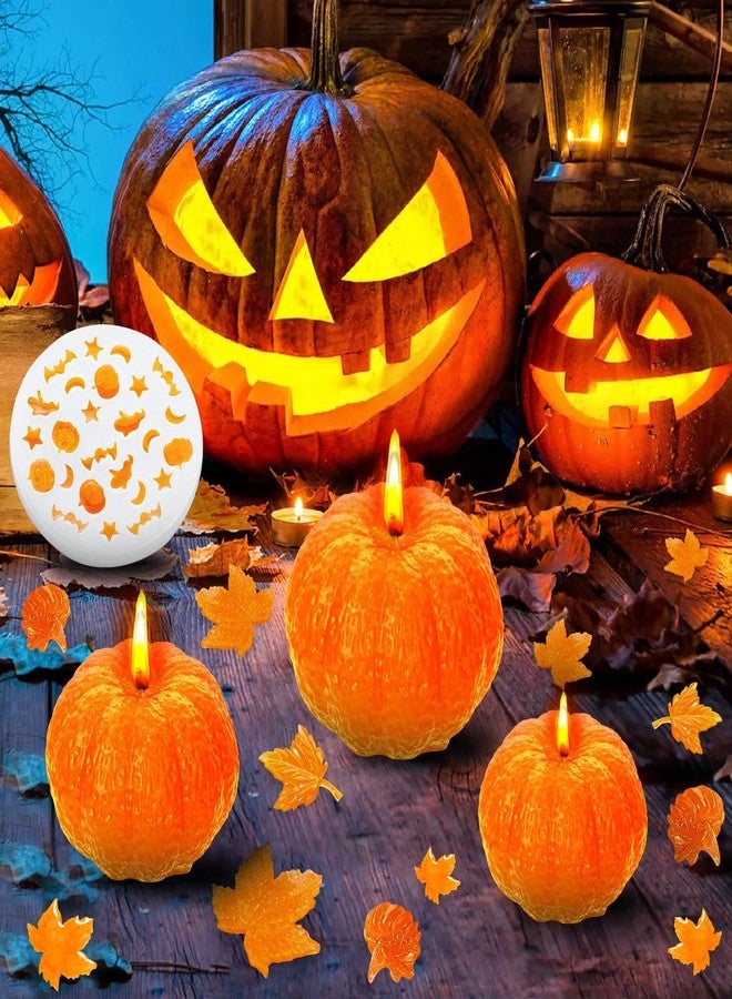 KVCSYAW 7 Pcs Pumpkin Candle Molds - Halloween & Thanksgiving Silicone Molds for DIY Craft Making Decoration Supplies - Image 5