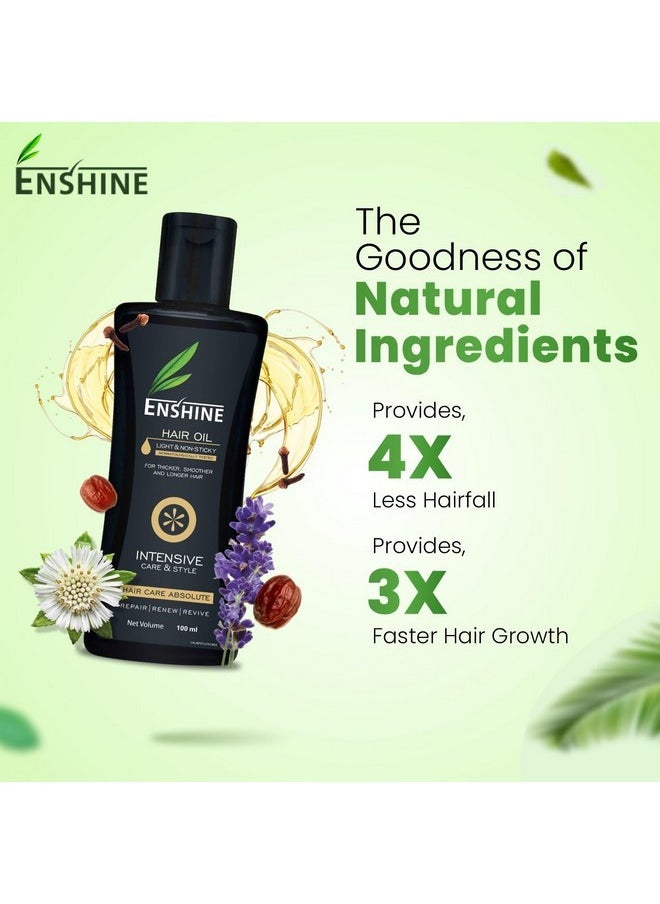 Enshine Hair Oil 100Ml,Hair Oil For Hair Growth & Hair Fall Control With Rich Blend Of 21 Herbal Oils|Light & Non-Sticky|Helps For Hair Loss |Ideal For Men & Women  - Image 3