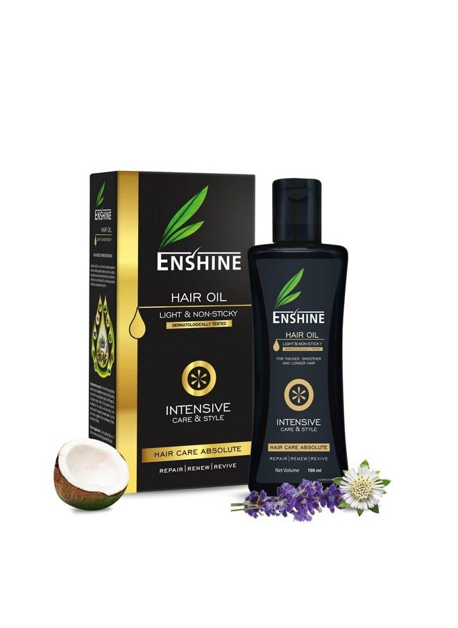 Enshine Hair Oil 100Ml,Hair Oil For Hair Growth & Hair Fall Control With Rich Blend Of 21 Herbal Oils|Light & Non-Sticky|Helps For Hair Loss |Ideal For Men & Women  - Image 1