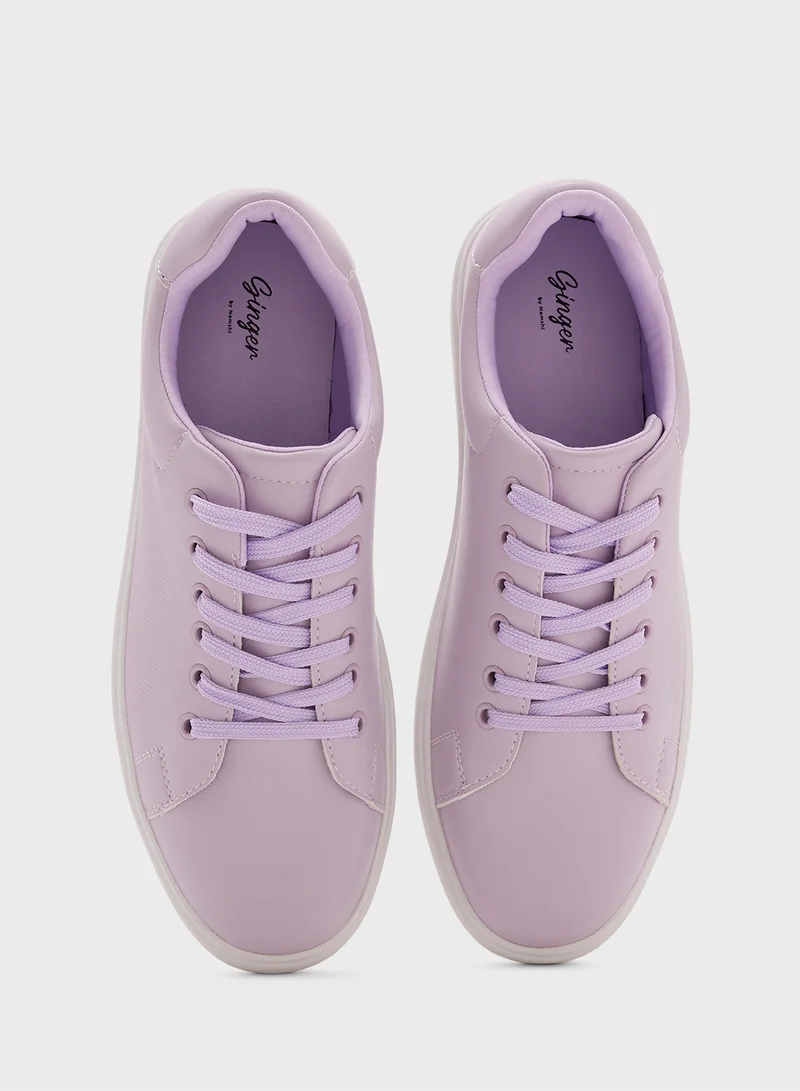 Ginger Textured Casual Sneakers