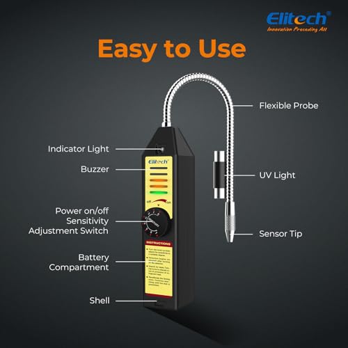 Elitech WJL-6000 Freon Leak Detector Halogen Leak Detector Refrigerant Gas Leakage Tester HVAC Air Condition R22 R410A R134A CFCs HCFCs HFCs Detects High Accuracy - Image 4
