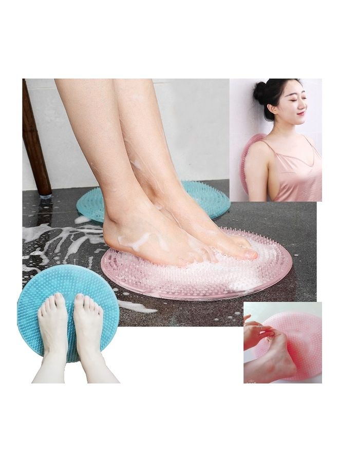 NIBEMINENT 5-Piece Of Silicone Rubbing Pad Wall-Mounted Foot Multi-functional Suction Blue 32 x 8 32cm - Image 3