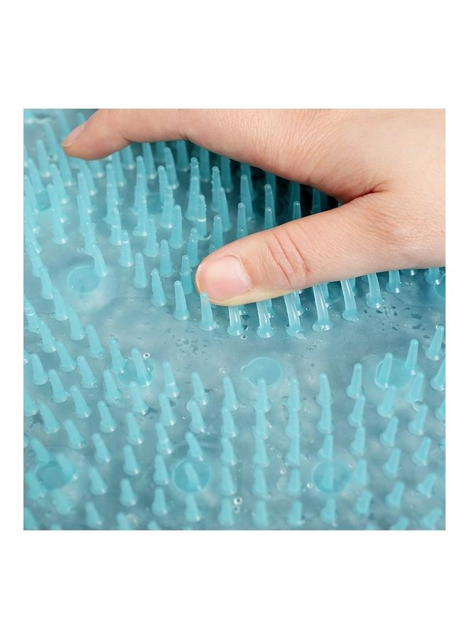 NIBEMINENT 5-Piece Of Silicone Rubbing Pad Wall-Mounted Foot Multi-functional Suction Blue 32 x 8 32cm - Image 2