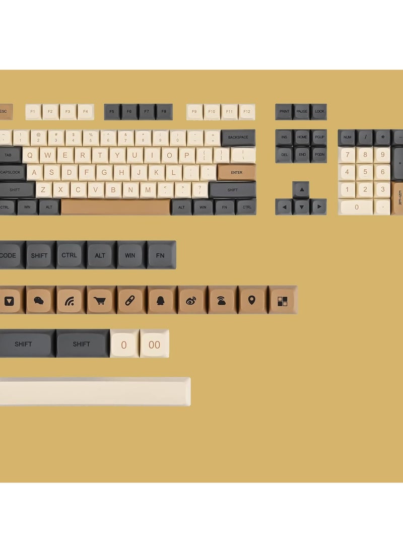 erorex - Retro Keycaps 125 Keys Custom Gaming Keycaps PBT Dye-Sublimation XDA Profile ANSI US Layout for Cherry MX Switches 61 64 68 98 104 108 Mechanical Keyboard - Image 1