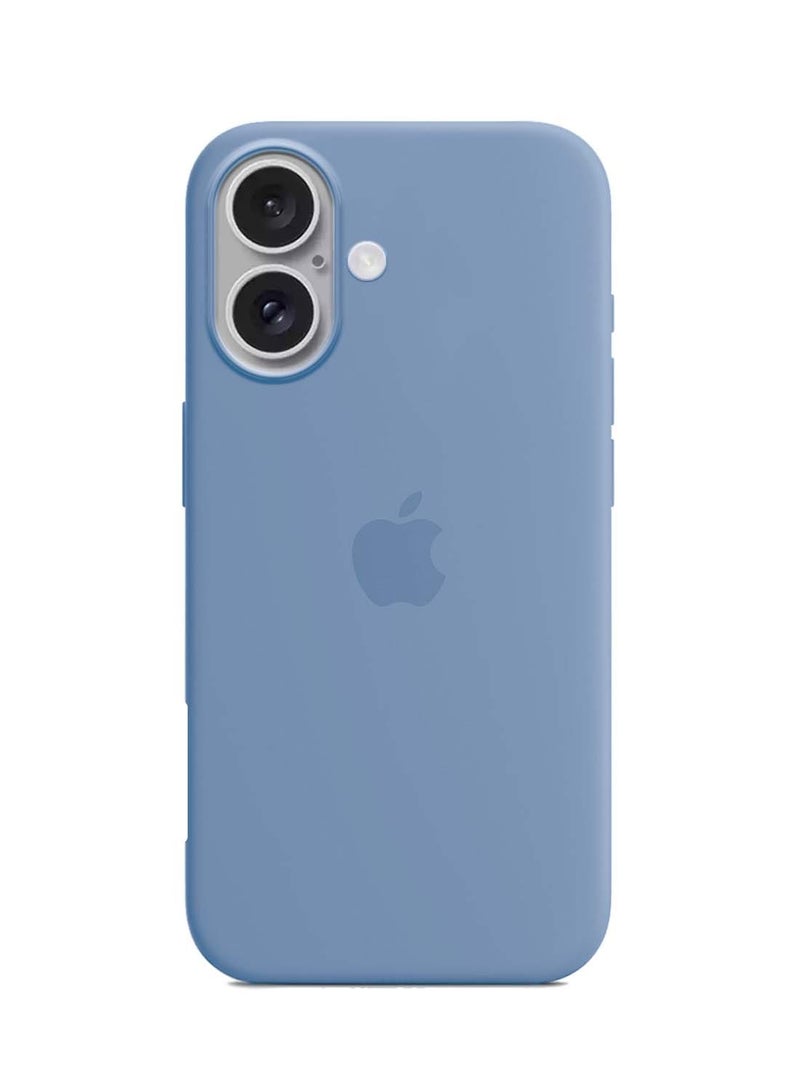 دبليو تيك غطاء الحماية سائل ناعم من السيليكون لآيفون ١٦ بلس ٢٠٢٤ من أبل - أزرق شتوي - Image 2