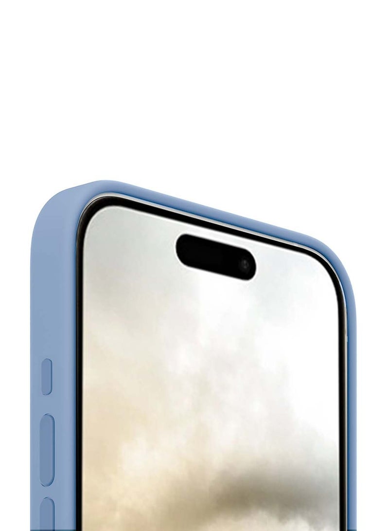 دبليو تيك غطاء الحماية سائل ناعم من السيليكون لآيفون ١٦ بلس ٢٠٢٤ من أبل - أزرق شتوي - Image 4