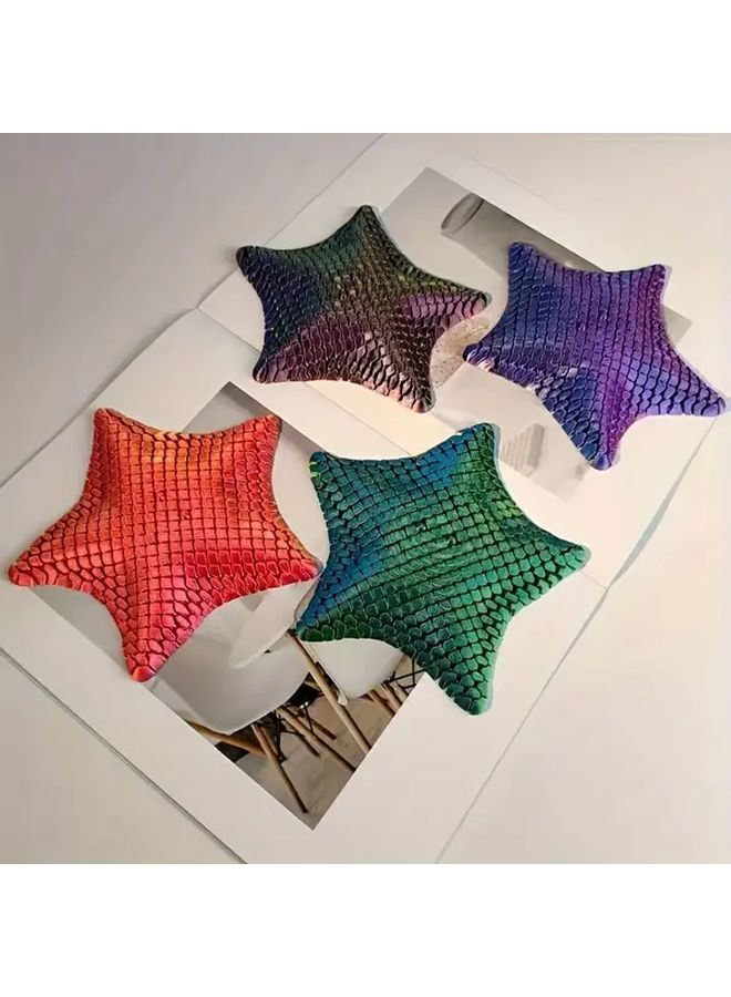 Rose Golden Poseable Starfish Statue Multi Joint 3D Printed Ocean Animal Figurine - Image 5