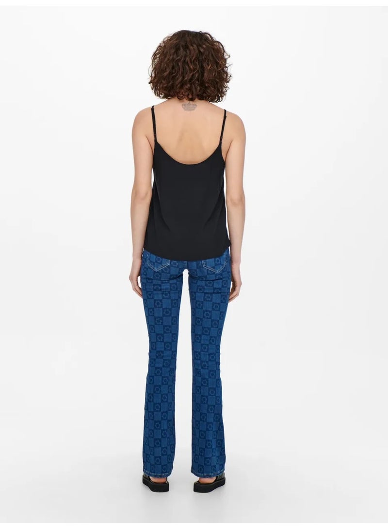 ONLY ONLNELLY LIFE BUTTON SINGLET SOLID NOOS - Image 4