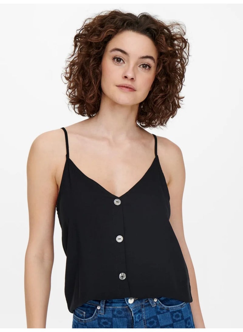 ONLY ONLNELLY LIFE BUTTON SINGLET SOLID NOOS - Image 3