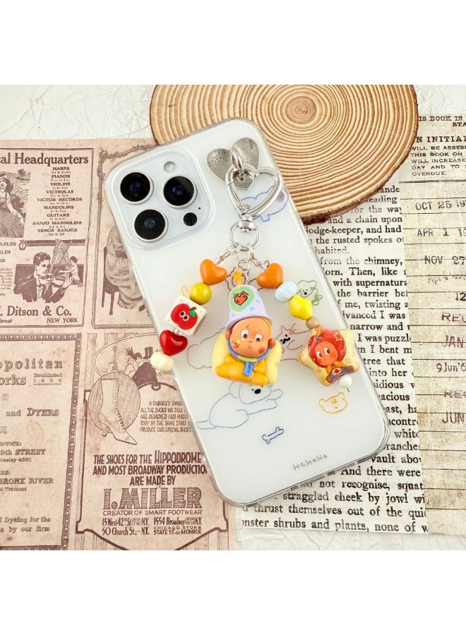 NIBEMINENT Phone Charm/ Chain Strap for Women Girls，Cute Cartoon Characters Phone Case Lanyard Wrist Strap