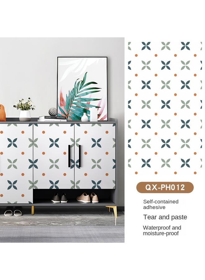 Bluejw Literary Small Fresh Retro Wallpaper Self-adhesive Ins Wind Renovation Cabinet Stickers Waterproof Moisture-proof Self-adhesive Wallpaper - Image 1