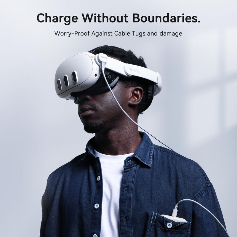 AMVR Magnetic Charging Cable Kit Compatible with Meta Quest 3/3S/Pro Accessories, USB-C 3.0 Power Port, Premium Device Protection (Cannot Transmit Data simultaneously) - Image 3