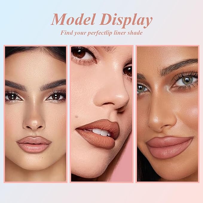 Lip Stain Peel Off Waterproof LongLasting Lip Liner Stain Highly Pigmented Matte Finish Lip Tint Peel Off Design Lip Marker Makeup Gloss for Natural Beauty Brown Lip LookRose Pink - Image 4