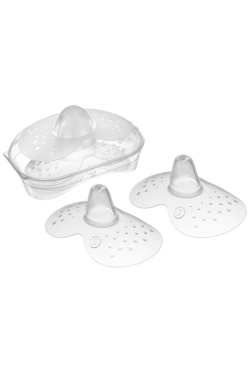 17MM Breastfeeding Nipple Shields with Sterilizing Storage Case, Nipple Shields for Nursing Newborn, Size 1 Small 17mm, 2-Count, Clear - Image 1