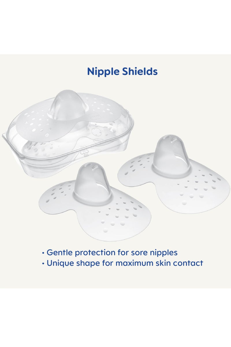 17MM Breastfeeding Nipple Shields with Sterilizing Storage Case, Nipple Shields for Nursing Newborn, Size 1 Small 17mm, 2-Count, Clear - Image 3
