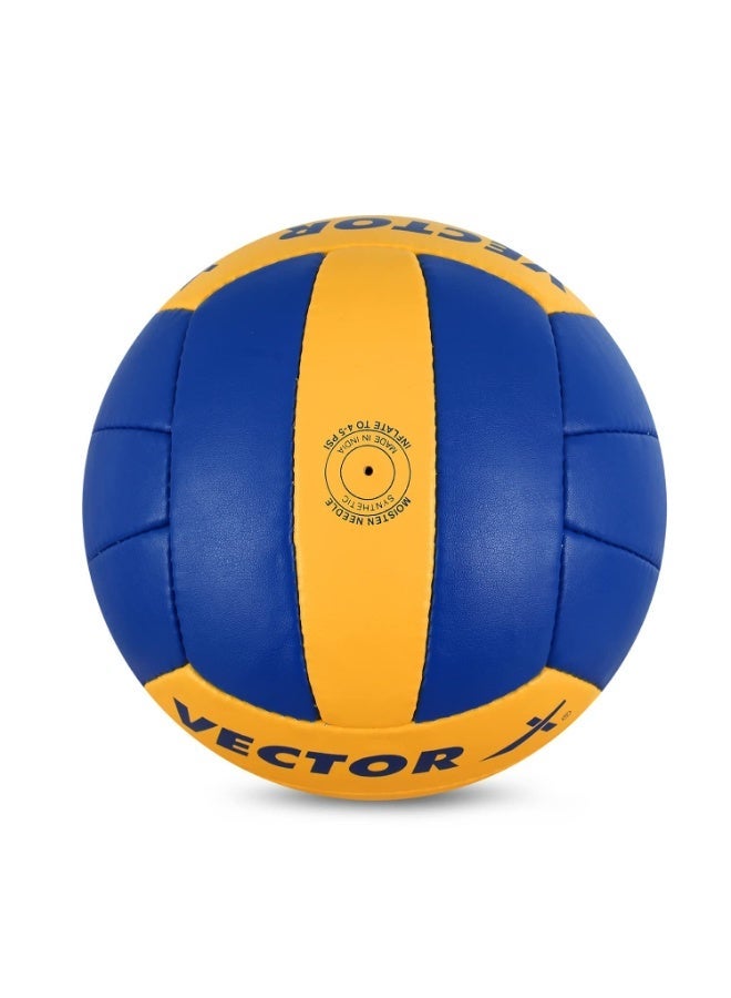 Vector X Smash Hand Stitched PU Volleyball (18 Panels) (Yellow/Blue) - Image 3