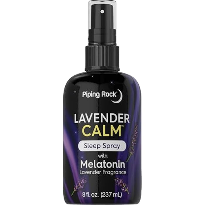 Piping Rock Melatonin Sleep Spray for Adults | 8 fl oz | with Melatonin & Lavender for Pillow, Room & Body | Nighttime Calm Mist - Image 1
