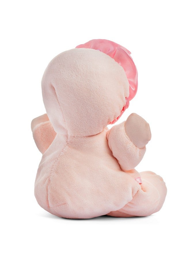 Genius Baby Toys My First Baby Doll, Super Soft Baby Doll Made for Cuddles, Vintage Classic Style with Pink Dress and Brown Hair, Ideal New Baby Gift or Baby Shower Present  - Image 2