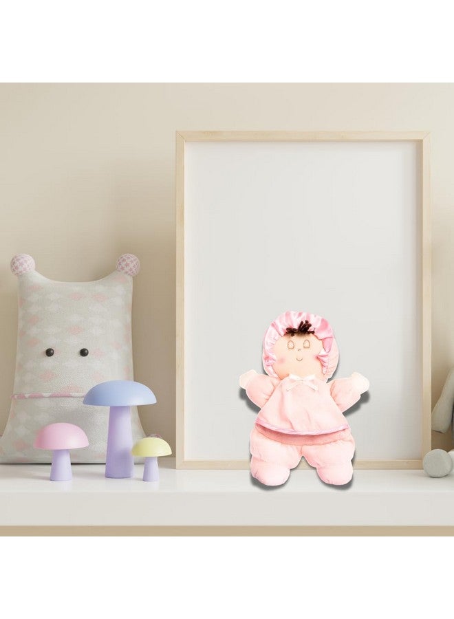 Genius Baby Toys My First Baby Doll, Super Soft Baby Doll Made for Cuddles, Vintage Classic Style with Pink Dress and Brown Hair, Ideal New Baby Gift or Baby Shower Present  - Image 3