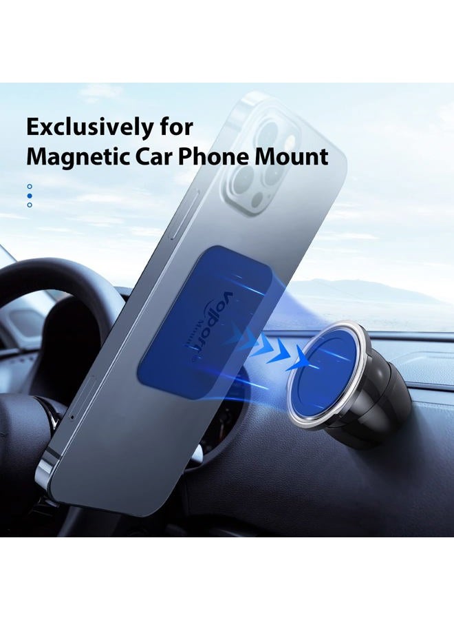Volport Rectangle Metal Plate for Phone Magnet, Magicplate Replacement Disc with 3M Adhesive Backing Sticker for Magnetic Car Mount Holder Cradle Stand (Dashboard/Vent/CD Slot/Windshield)-Black - Image 2