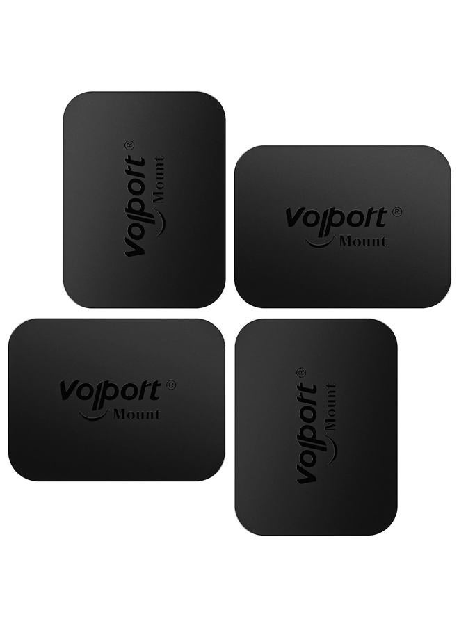 Volport Rectangle Metal Plate for Phone Magnet, Magicplate Replacement Disc with 3M Adhesive Backing Sticker for Magnetic Car Mount Holder Cradle Stand (Dashboard/Vent/CD Slot/Windshield)-Black - Image 1