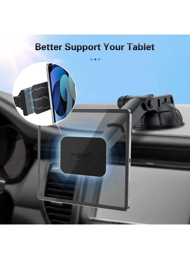 Volport Rectangle Metal Plate for Phone Magnet, Magicplate Replacement Disc with 3M Adhesive Backing Sticker for Magnetic Car Mount Holder Cradle Stand (Dashboard/Vent/CD Slot/Windshield)-Black - Image 4
