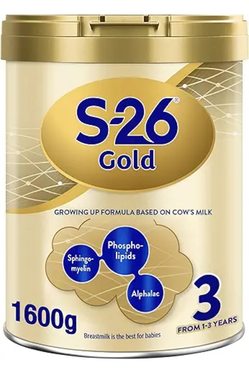 Nestle S26 Gold Stage 3 Growing Up Formula, From 1 to 3 Years, 1.6kg