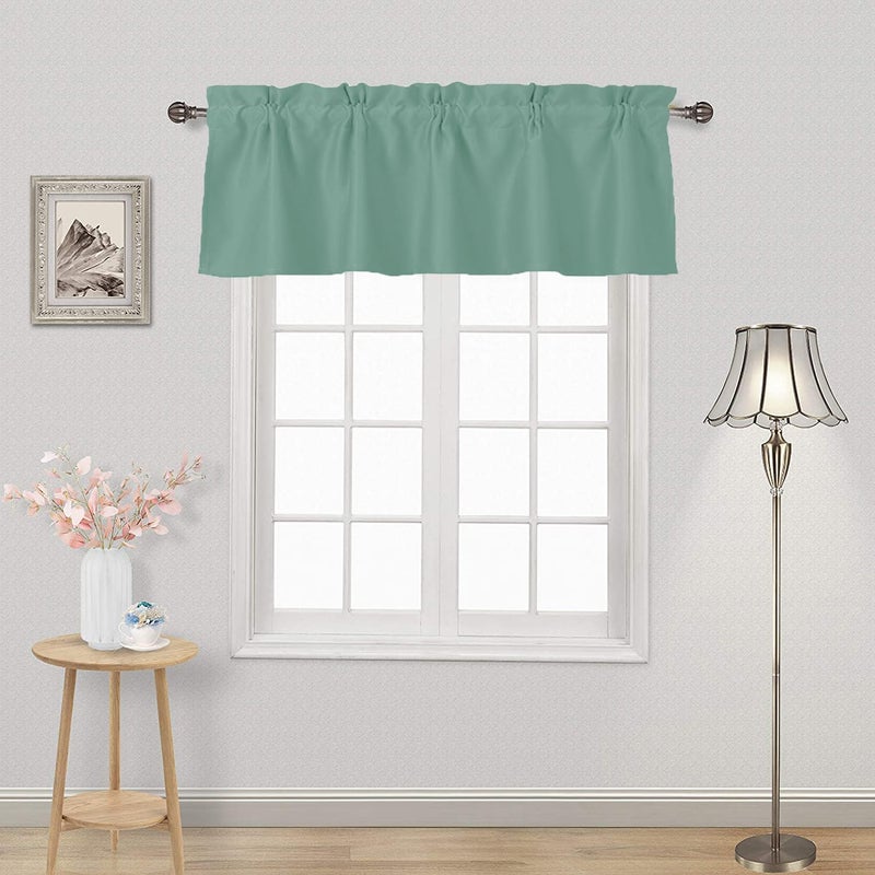 dwcn blackout valance for windows rod pocket window stertains fpr trictain - Image 1