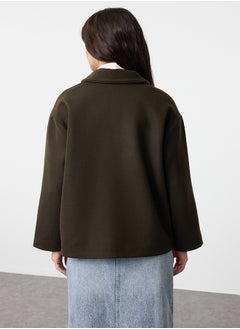 trendyol Khaki Oversize Stamp Slim Jacket Coat TWOAW25MO00079  - Image 5