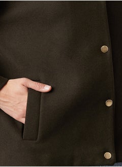 trendyol Khaki Oversize Stamp Slim Jacket Coat TWOAW25MO00079  - Image 4