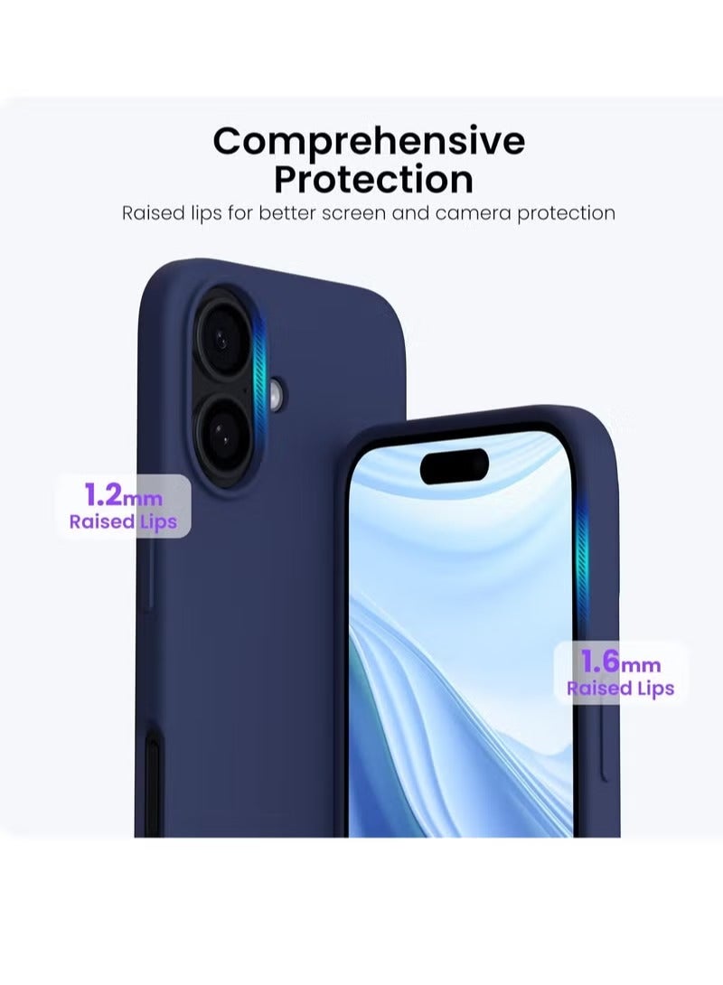 أوميكسبرو جراب مصمم لهاتف iPhone 16 جراب سيليكون فائق النحافة مقاوم للصدمات مع بطانة ناعمة من الألياف الدقيقة مضادة للخدش وحماية محسنة للكاميرا جراب هاتف لهاتف iPhone 16 6.1 بوصة - Image 3