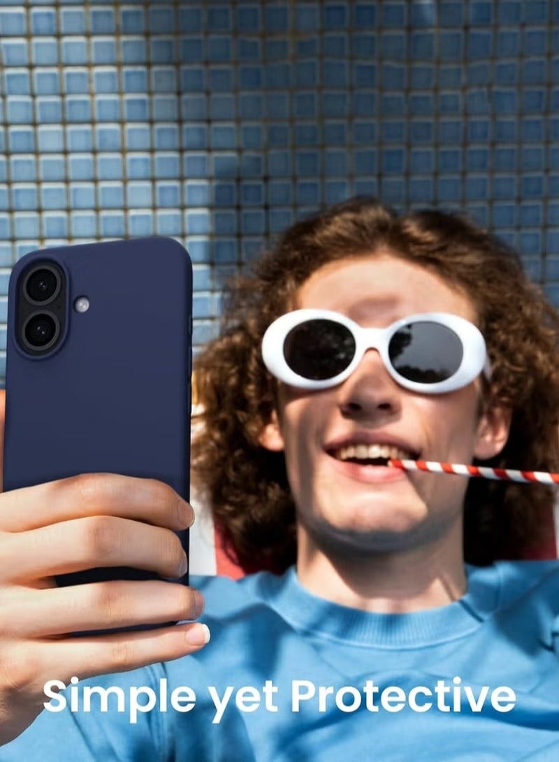 أوميكسبرو جراب مصمم لهاتف iPhone 16 جراب سيليكون فائق النحافة مقاوم للصدمات مع بطانة ناعمة من الألياف الدقيقة مضادة للخدش وحماية محسنة للكاميرا جراب هاتف لهاتف iPhone 16 6.1 بوصة - Image 4