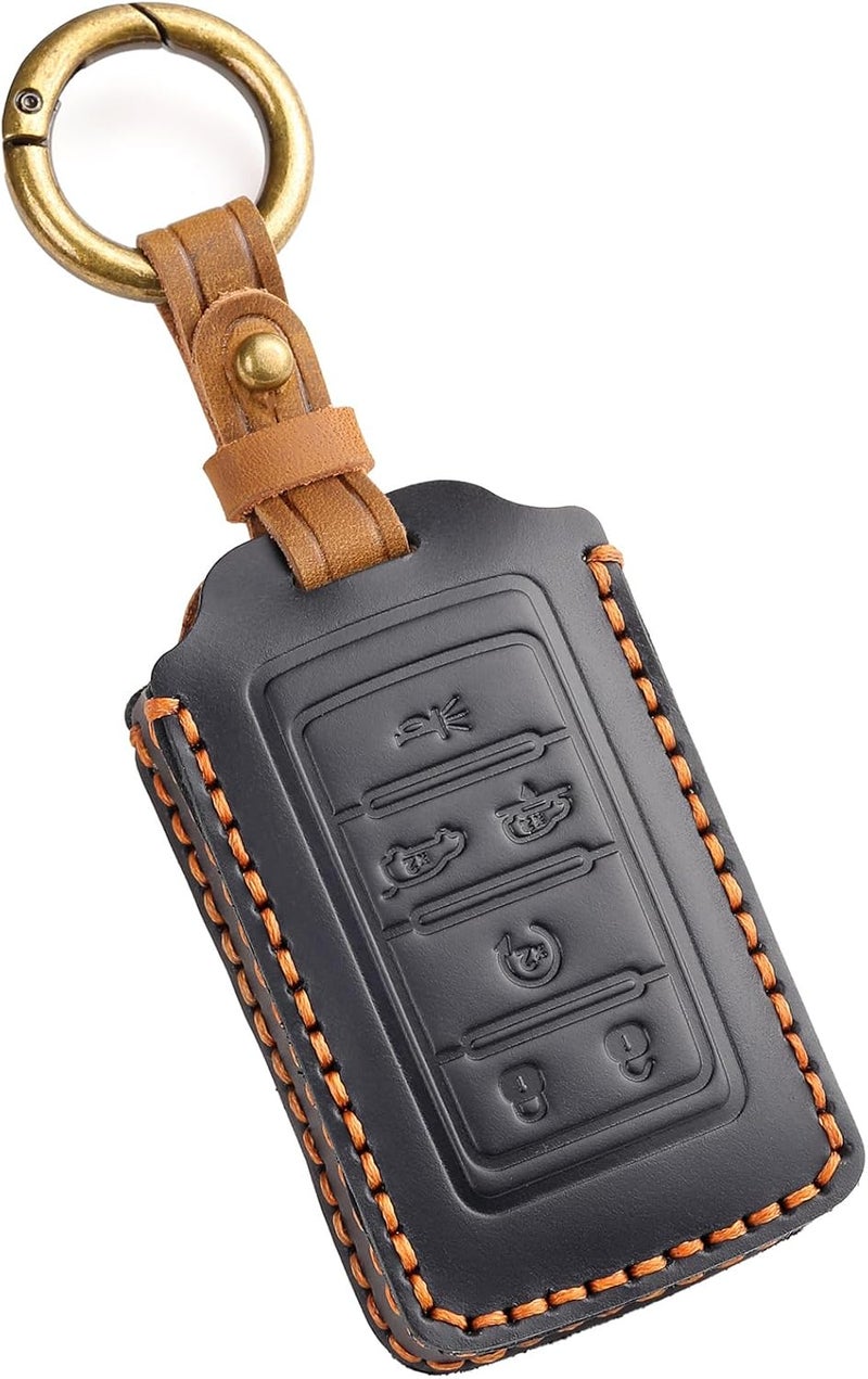EASYANT Leather Key Fob Cover for Jeep - Image 1