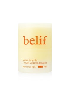 belif belif Super Knights Multivitamin Lipcerin, Multi-Purpose Glossy Vitamin C Lip Butter Balm, Smooths Lip Texture & Strengthens Lip Barrier, Hydrating, Korean Skin Care Makeup  - Image 1