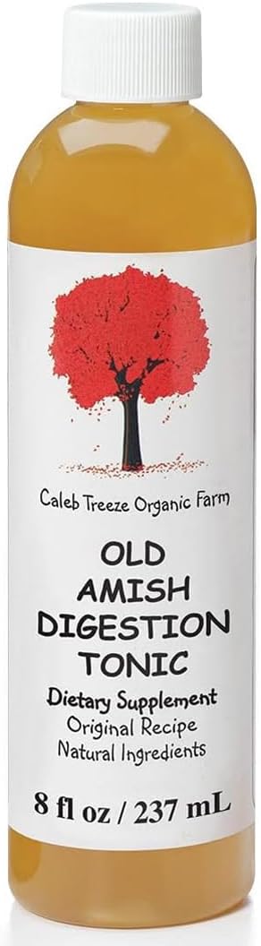 Caleb Treeze Old Amish Digestion Tonic (Formerly: Stops Acid Reflux) 8 oz (Pack of 3)