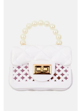 Willow & Ruby Kids Girl A Little Obsessed Charm It Cross Body Bag, White Combo  - Image 2