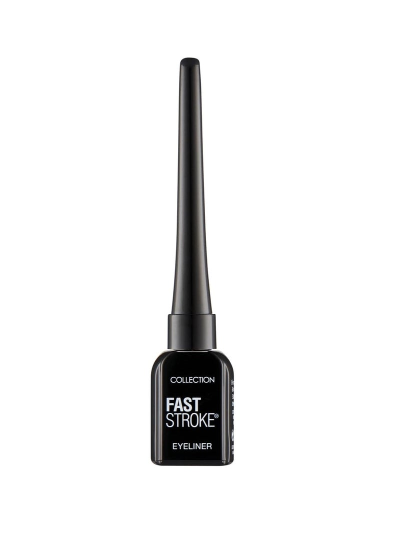Collection Cosmetics Fast Stroke Eyeliner Quick Drying Formula 4ml Black - Image 1