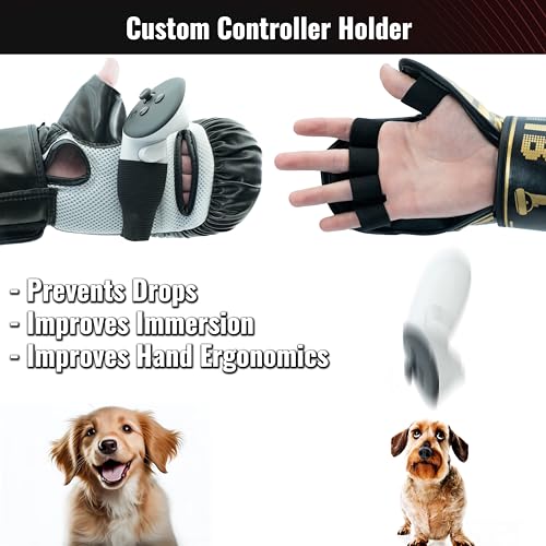 DeadEyeVR Ultimate Boxing Gloves - Updated Version and Improved Model VR Boxing Mitts Controller Accessory for Thrill of The Fight FitXR BoxVR - Rift S, Quest 2, Quest 3, Index - Image 5