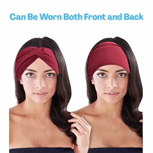TecoKart® 3Pcs Hair Bands for Women | Stylish Elastic Gym Head Band | Soft Non-Slip Fabric Headbands for Yoga, Sports and Working Out (Khaki, Rose Pink, Black) - Image 5