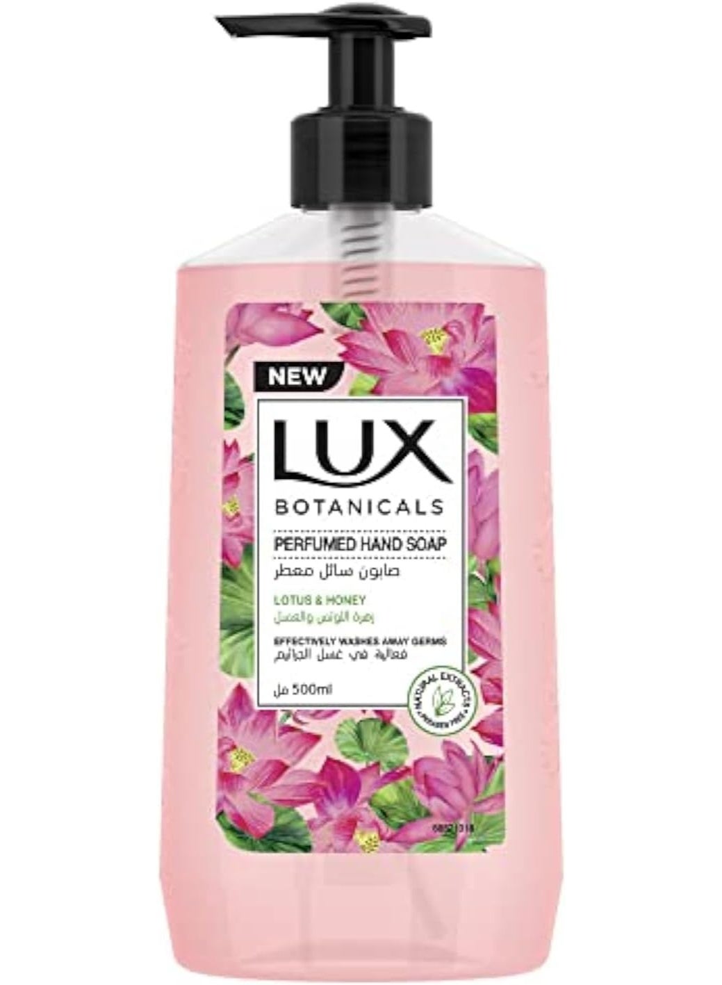 LUX Botanicals, Perfumed Hand Wash, For All Skin Types, Lotus & Honey, Hygiene Properties To Effectively Wash Away Germs, 500Ml