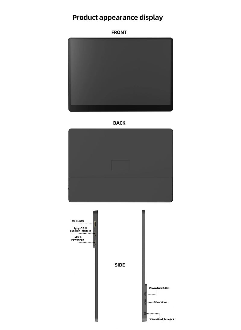 HILUKE - 2K Portable Monitor, 14" Ultra Slim Portable Laptop Monitor 2160 * 1440 QHD External Display with Dual Speakers HDR FreeSync Second Screen for Laptop PC Phone Game Console - Image 1