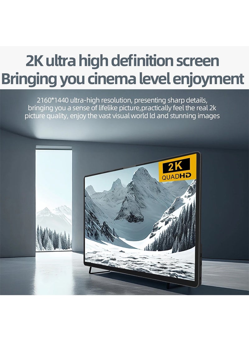 HILUKE - 2K Portable Monitor, 14" Ultra Slim Portable Laptop Monitor 2160 * 1440 QHD External Display with Dual Speakers HDR FreeSync Second Screen for Laptop PC Phone Game Console - Image 1