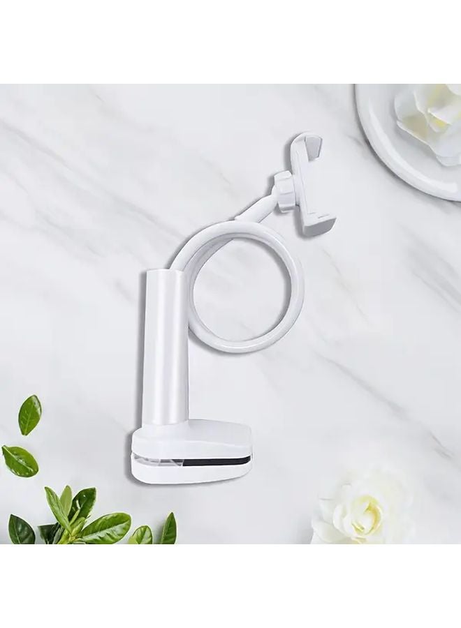 White 360 Degree Rotating Adjustable Phone Holder Stand For Bedside - Image 1