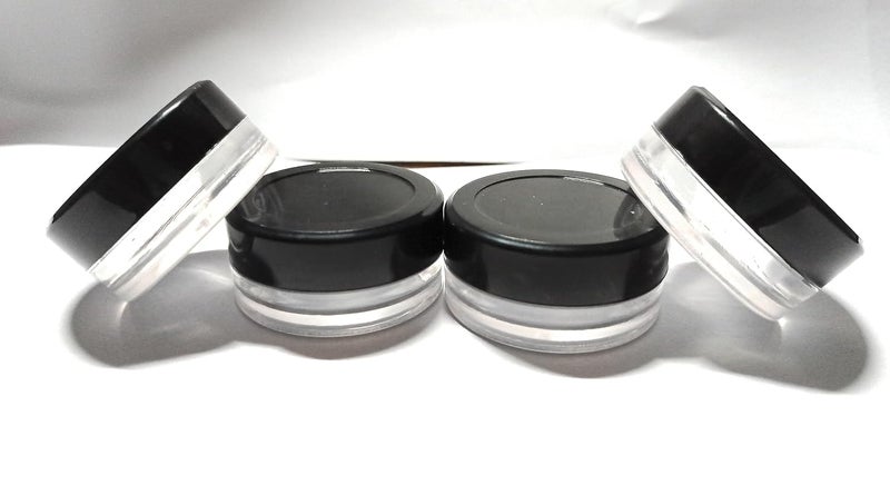 Shree MAHA Empty Acrylic San Jar Transparent Cosmetic Container with Inner lids for Lip Balms Lip Scrubs Body Butters Eyeshadow Makeup DIY Cosmetics Beauty ProductsBlack 8 grm Pack of 12 - Image 4